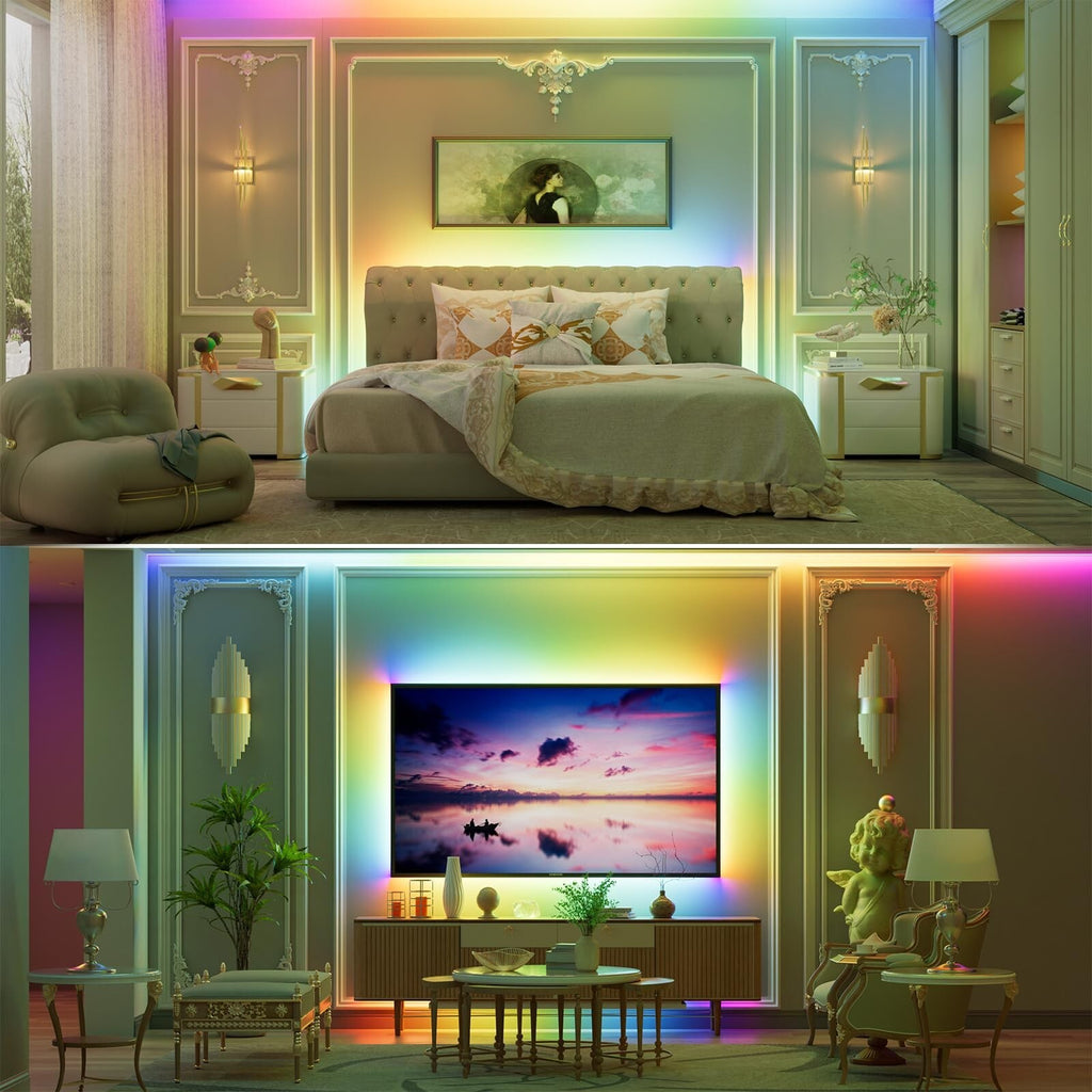 PAUTIX RGB Smart IC COB LED Strip Light Addressable 24Ft/7.5M,Ul-L