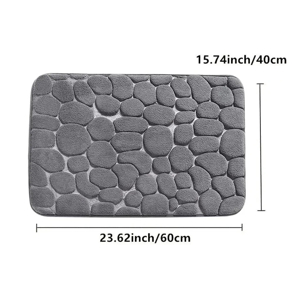 Super Water Absorbent Soft Memory Foam Bath Mat Non-Slip Bathroom Shower Rug