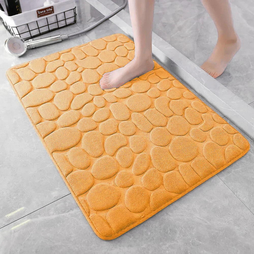 Super Water Absorbent Soft Memory Foam Bath Mat Non-Slip Bathroom Shower Rug