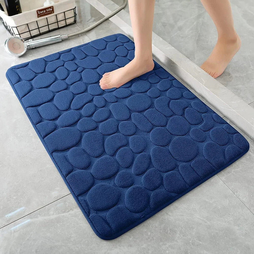 Super Water Absorbent Soft Memory Foam Bath Mat Non-Slip Bathroom Shower Rug