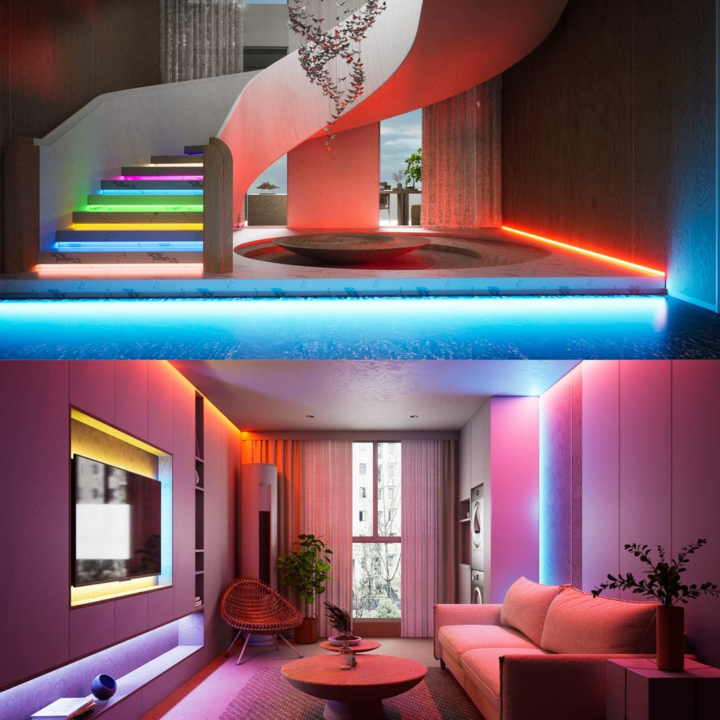 PAUTIX RGB Smart IC COB LED Strip Light Addressable 24Ft/7.5M,Ul-L