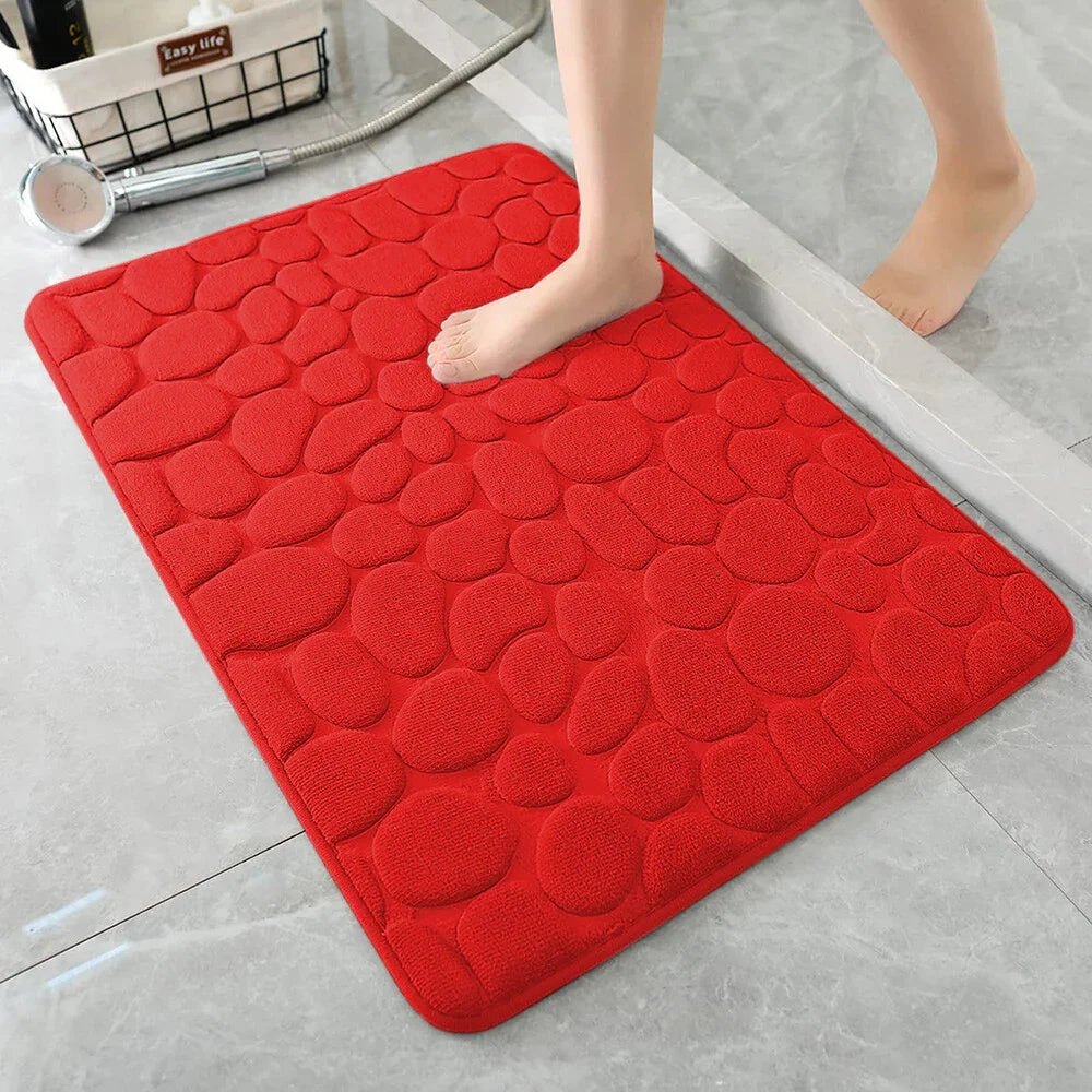 Super Water Absorbent Soft Memory Foam Bath Mat Non-Slip Bathroom Shower Rug