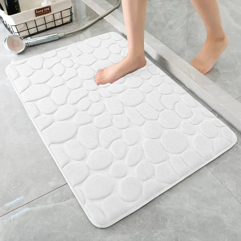 Super Water Absorbent Soft Memory Foam Bath Mat Non-Slip Bathroom Shower Rug