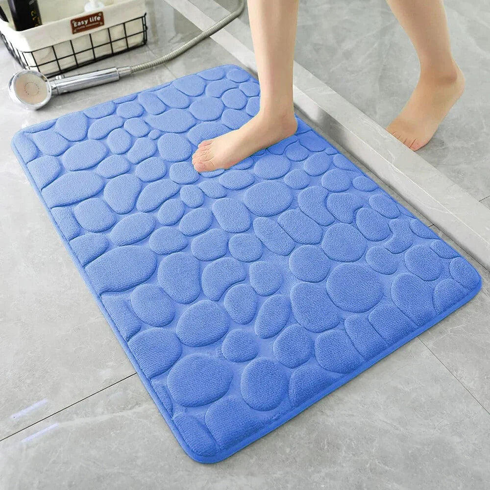 Super Water Absorbent Soft Memory Foam Bath Mat Non-Slip Bathroom Shower Rug