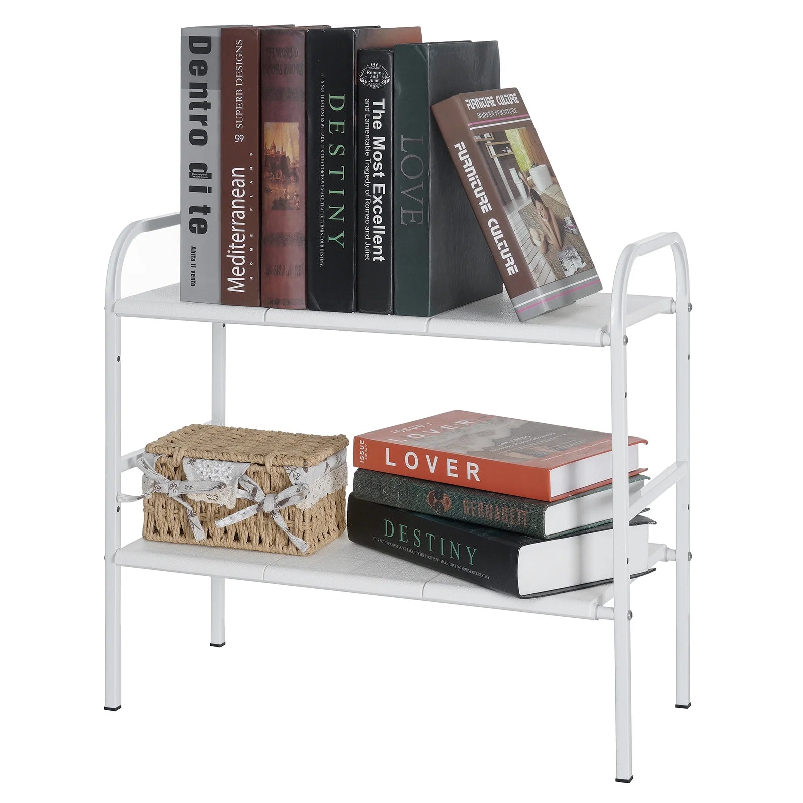 Under Sink Organizer under Sink Organizers and Storage 34 X 9.6 X 19 Inches Expandable under Sink Storage 2-Tier Rack for Kitchen Bathroom Cabinet, White